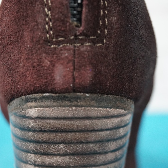 Rag and Bone Women's Burgundy Suede  Boot 7.5 37.5 - Picture 4 of 8